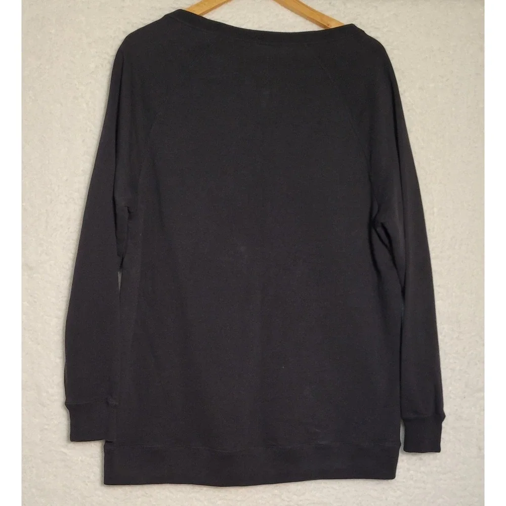 Vintage Mens Nike Sweatshirt Medium Logo‎ Swoosh Black Long Sleeve 0278 - Picture 2 of 8
